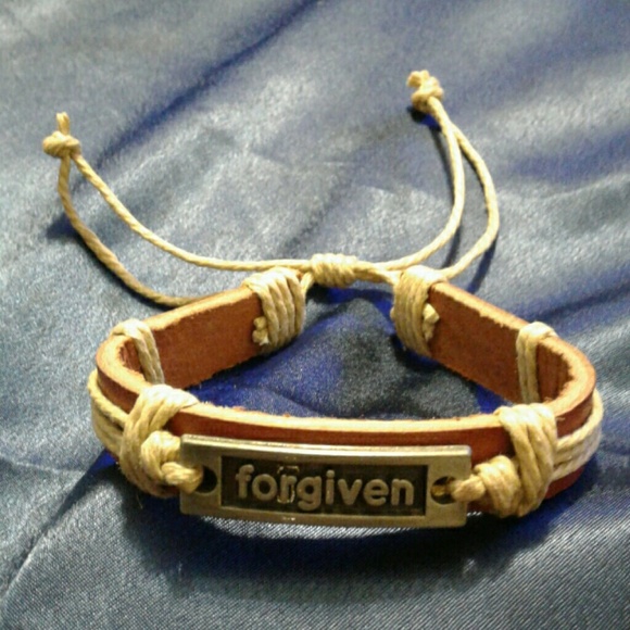 Other - ❤️5/$25. Leather "Forgiven" Bracelet